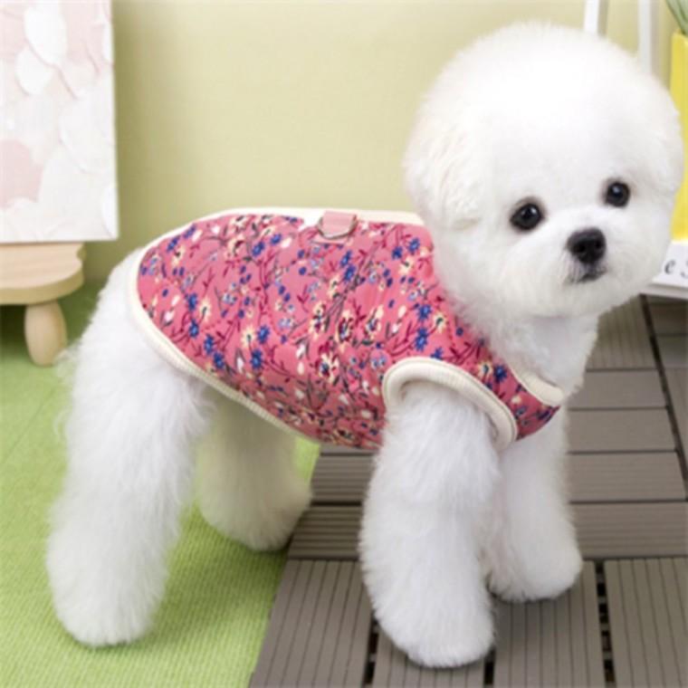 강아지 누빔 조끼 강아지할매조끼 강아지촌캉스옷