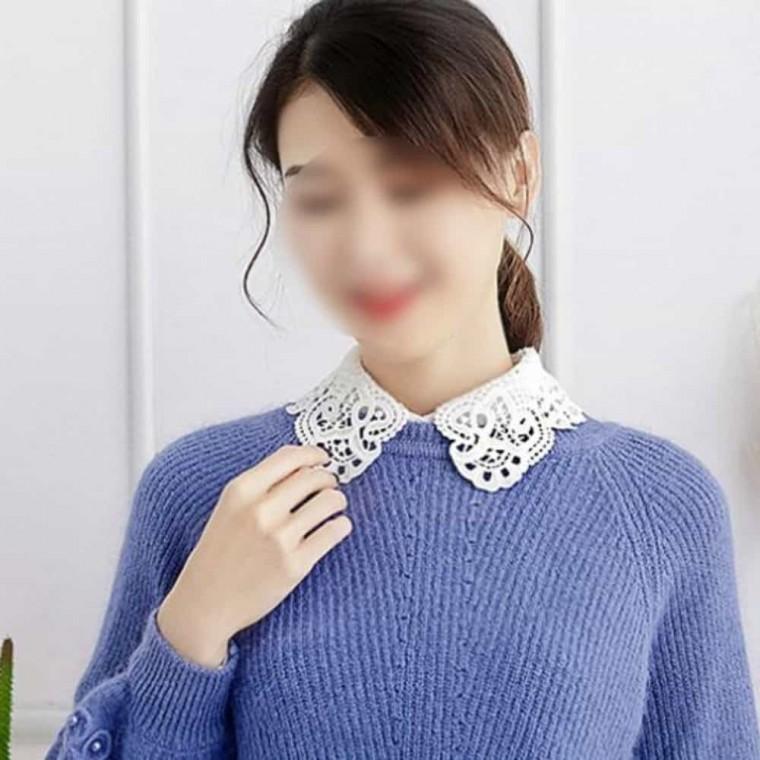 페이크 블라우스 넥케이프 목블라우스