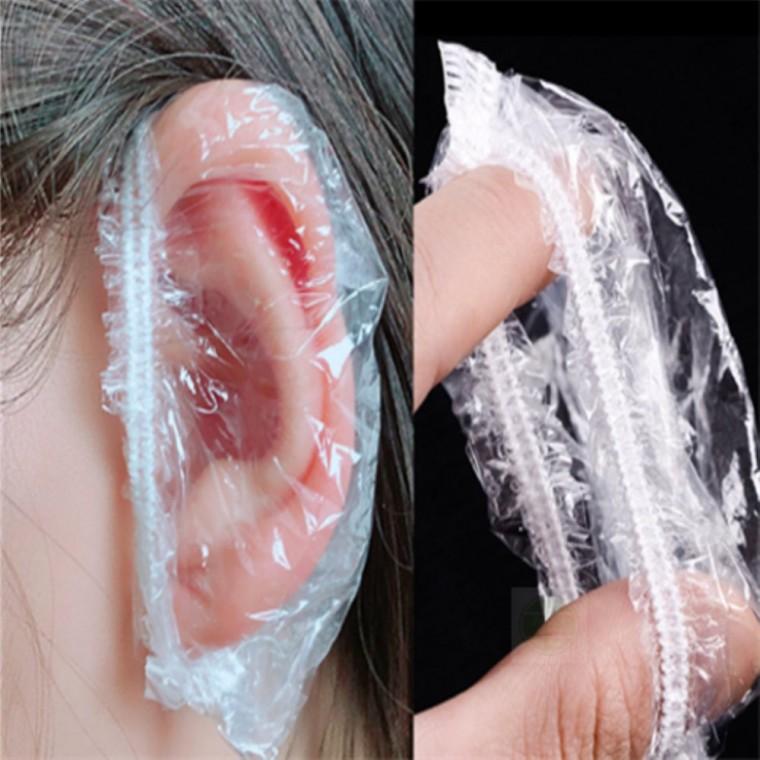 일회용 미용실 이어캡 염색귀마개캡 일회용귀마개비닐캡