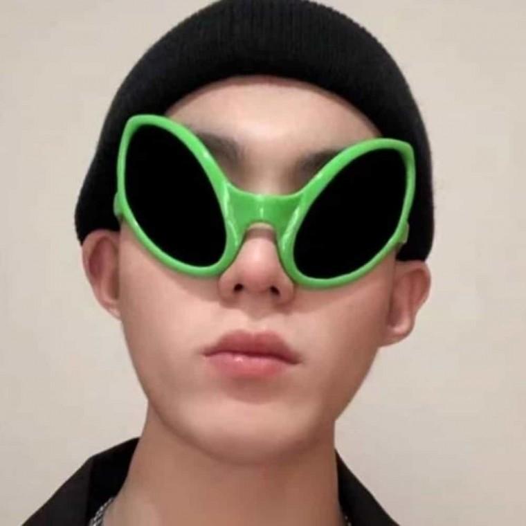 인 에일리언 픽셀 촬영소품 할로윈소품 재미있는안경