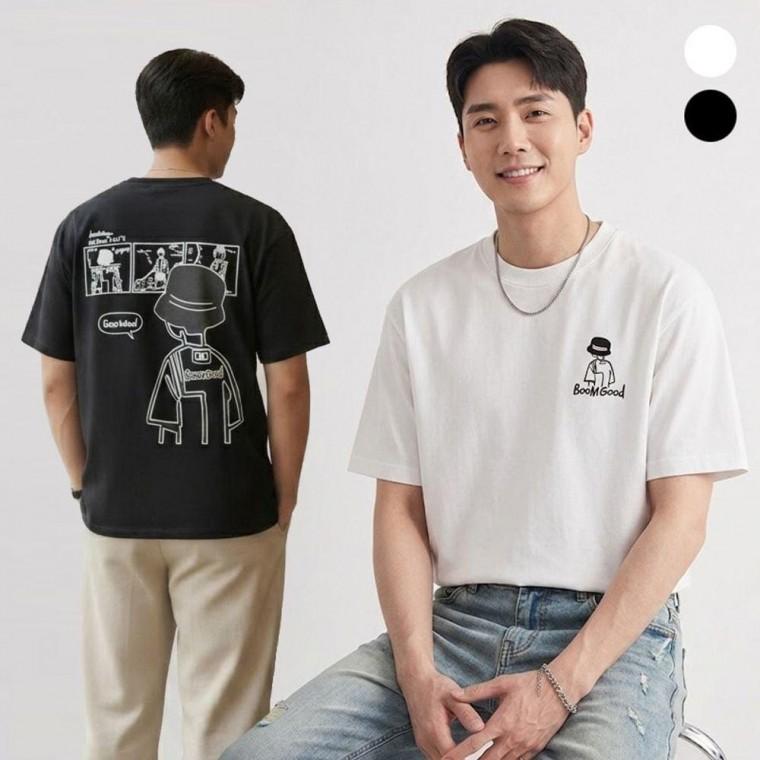 EAS 툰그래픽 반팔 기본 면 티셔츠 EL-1008183