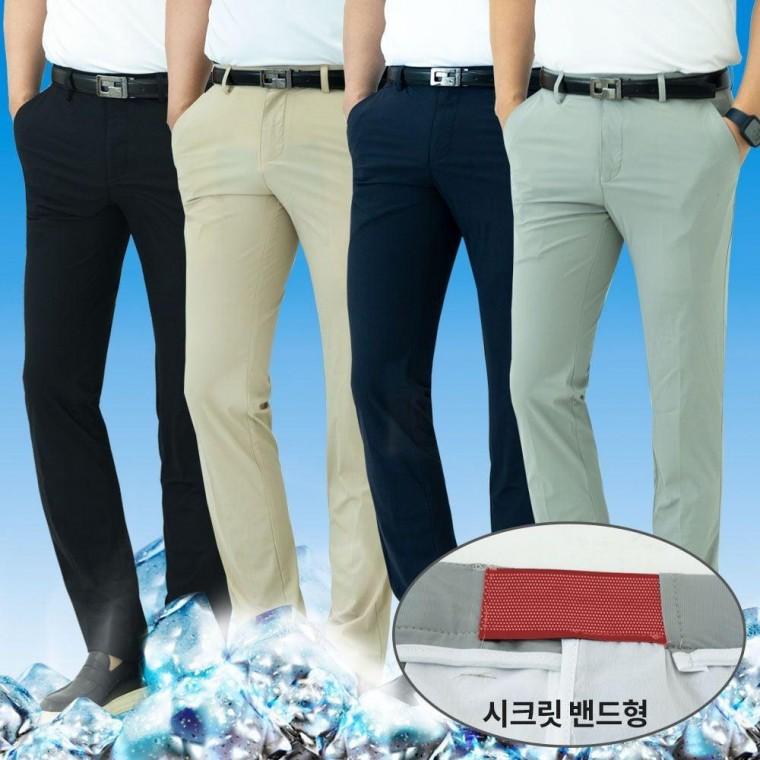남성 빅사이즈 냉감 스판 골프바지 여름팬츠