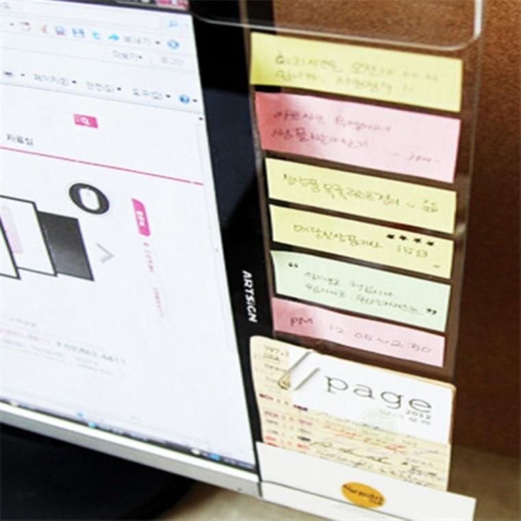 모니터 메모보드 흰색 모니터메모판 컴퓨터메모보드