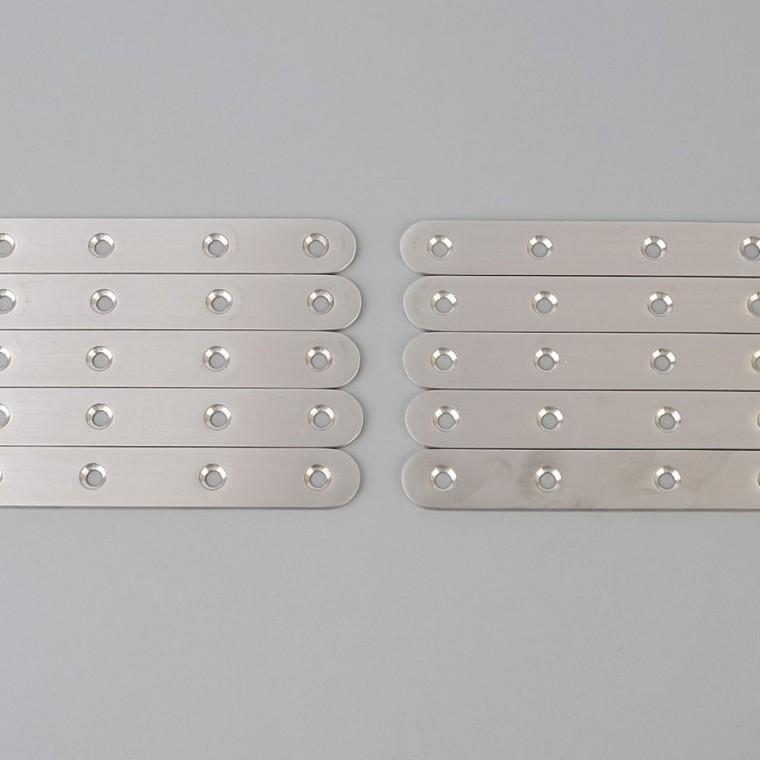 보강철물 목재 접합 보강 고정 가구 평판철 나사구멍 조립 선반 122mm 10개입
