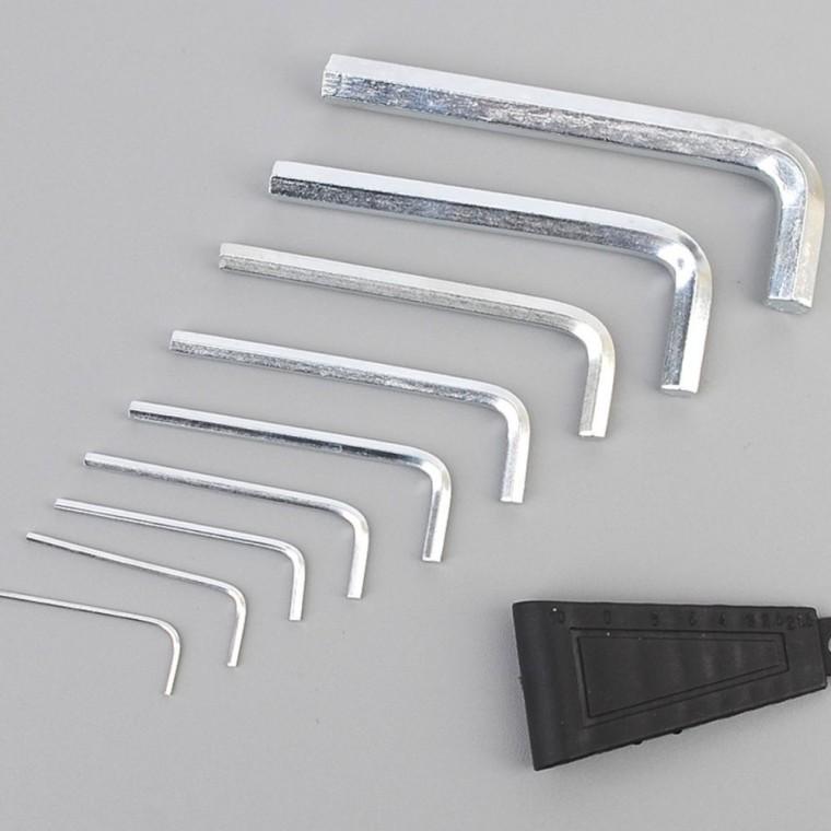 9P 육각렌치 공구함 휴대 정비 볼트조임 DIY 수리 육각렌치세트