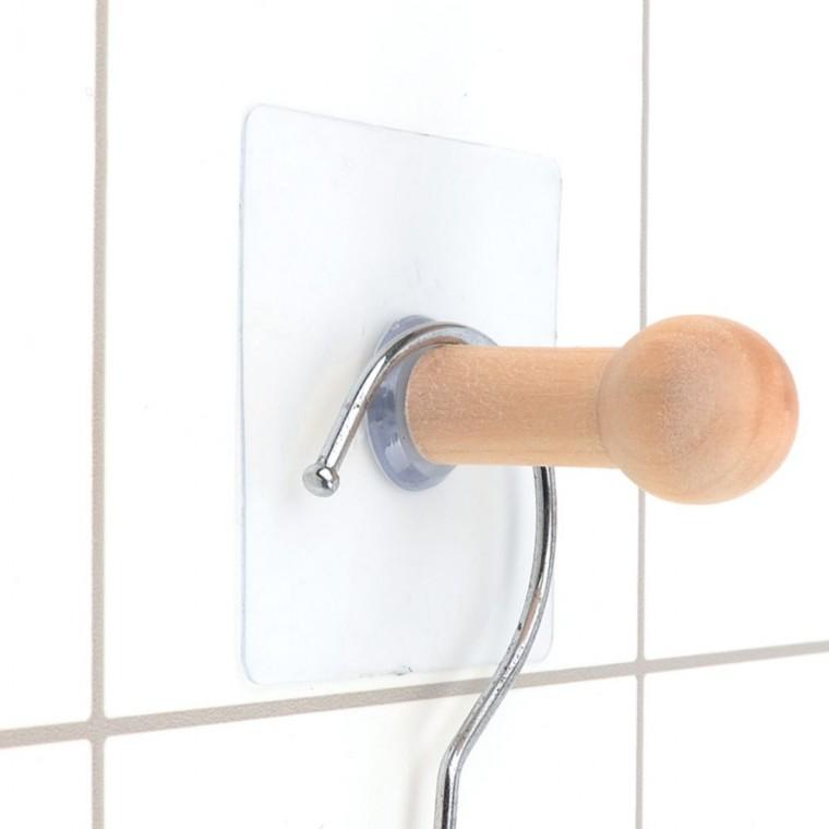 나무후크 문뒤걸이 현관 벽부착 가방거치 접착형 원목 옷걸이 흡착후크