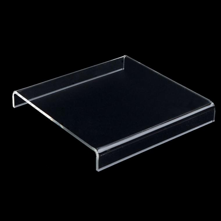 정사각 ㄷ형 아크릴 투명 전시 진열대 트레이 소품 150x150x20mm 받침 디피