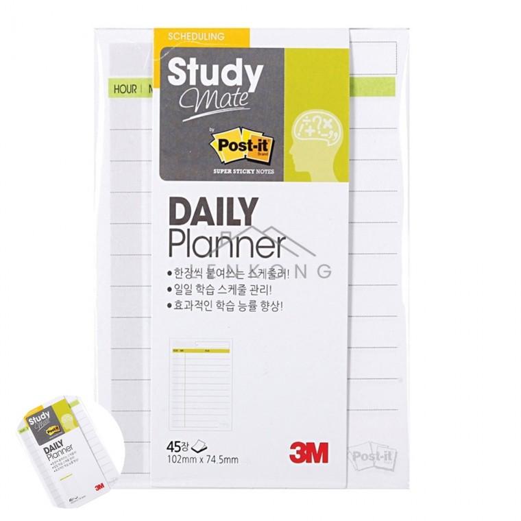포스트잇 스터디메이트 데일리 플래너 102x74.5mm 45매 점착메모지 뜯어쓰는메모지 강한점착용노트 귀여운