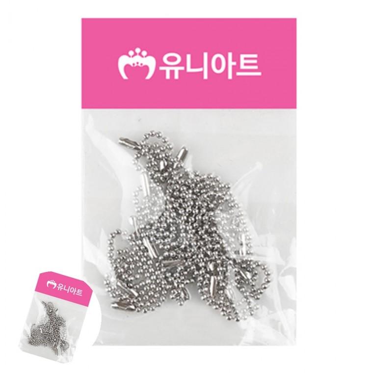 키링군번줄 키링부자재 실버볼체인 실버군번줄 키링부자재군번줄 쇠재료 군번줄 은색 10cm 20개입