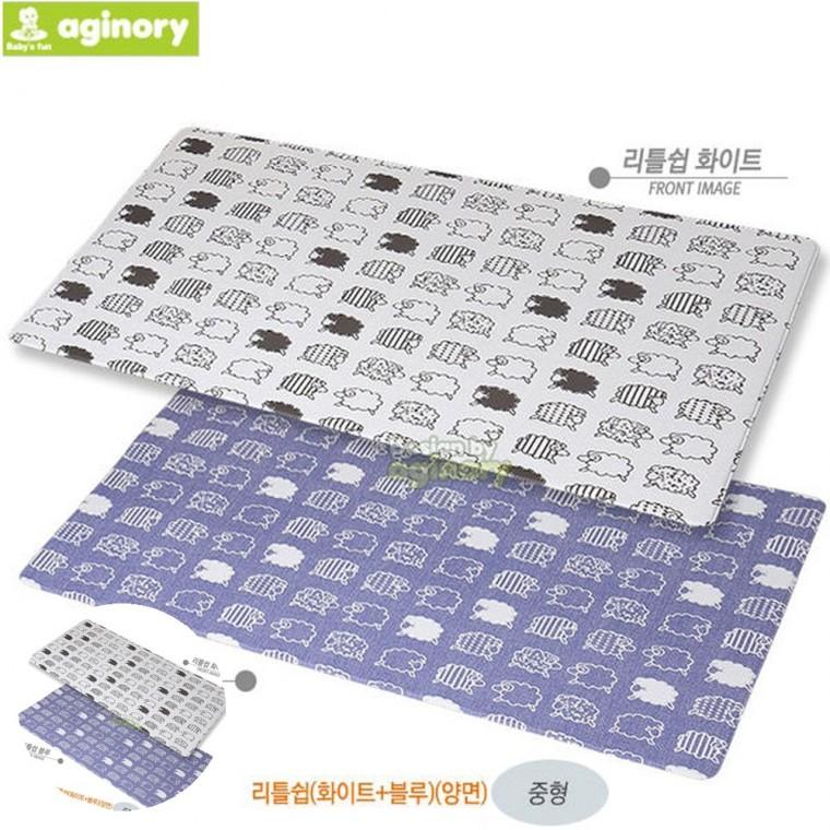 유아매트 층간소음매트 바닥쿠션매트 층간소음방지매트 아기매트 놀이방매트 리틀쉽 화이트 블루 양면 중형