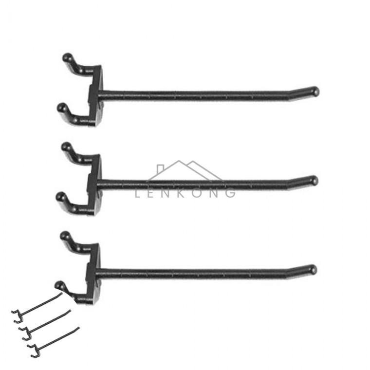 진열 페그보드 후크세트 100mm 3pcs 블랙 진열후크 페그보드후크 벽걸이후크 벽페그보드 진열대걸이