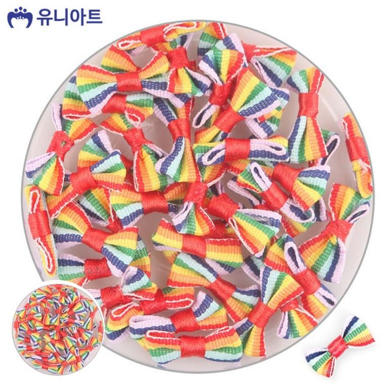 리본공예 선물리본 포장리본끈 화분리본 공예리본 꼬마리본 무지개 리본 1통