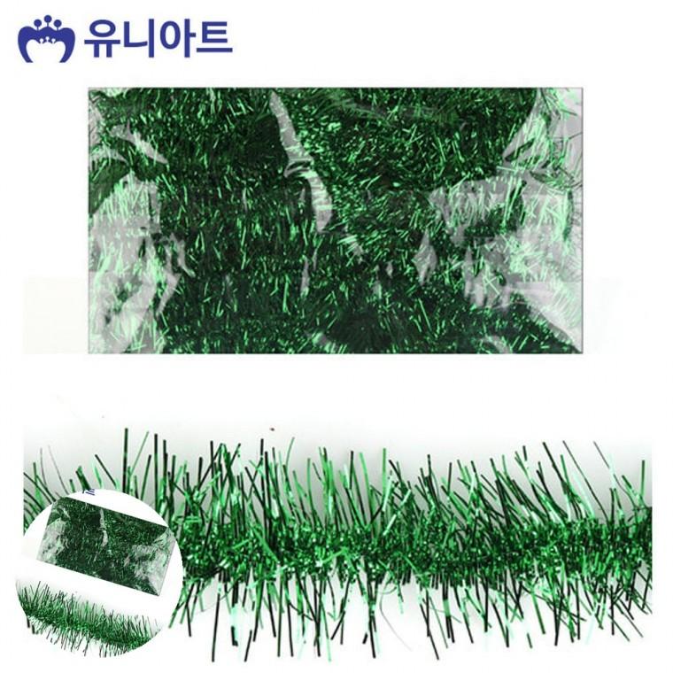 크리스마스장식 반짝이모루 철사모루 공예만들기 모루철사 홍콩 모루 5개입 초록