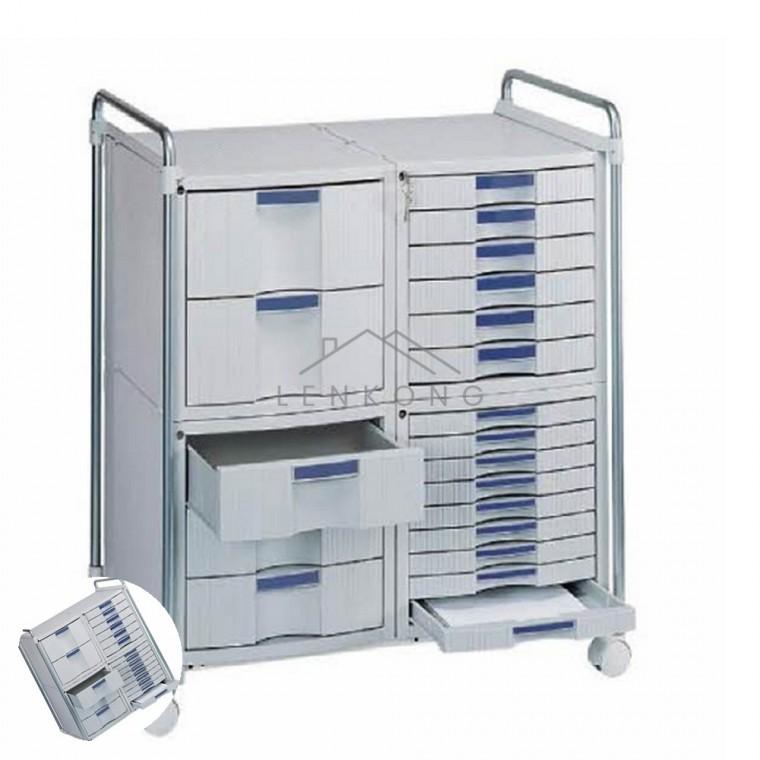 20단멀티이동서류함 683x420x790mm 파일꽂이 문서보관상자 문서보관 문서수납함 a4용지함