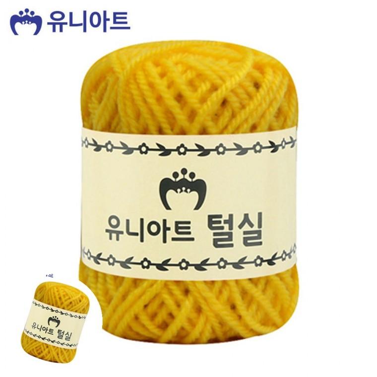 뜨개실 뜨개질털실 뜨개질실 손뜨개질 두꺼운털실 지관실 진노랑
