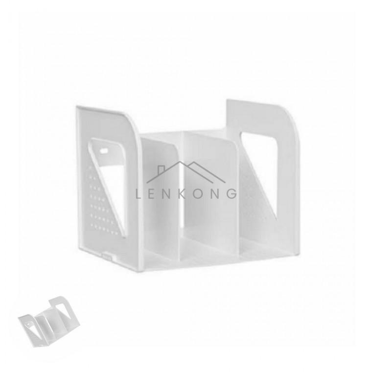 EL 책꽂이 3단 화이트 280153 275x220x230mm 거실책꽂이 책상책꽂이 데스크책꽂이 3단책꽂이 책꽂이3단