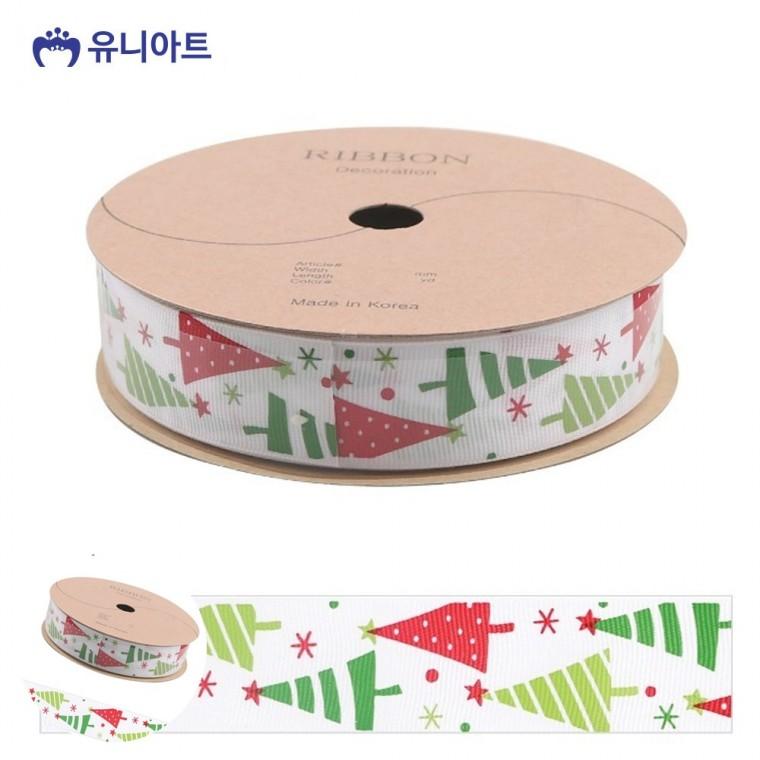 선물포장리본 포장타이 포장리본끈 화분리본 선물포장끈 리본 크리스마스 트리 흰색 롤 폭 25mm