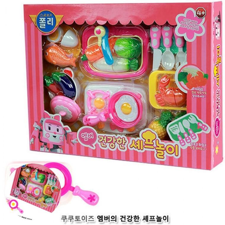 유아소꿉놀이 키친놀이 어린이소꿉놀이 아기놀이완구 아동놀이완구 엠버의 건강한 셰프놀이