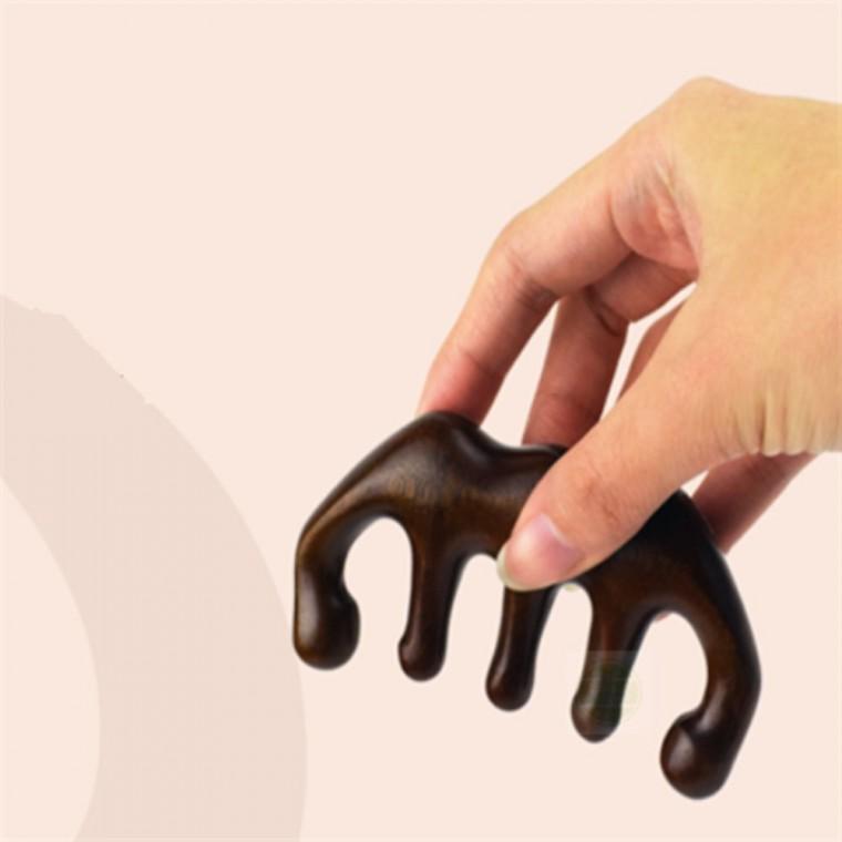 나무 두피 괄사 마사지 두피마사지빗 괄사마사지기