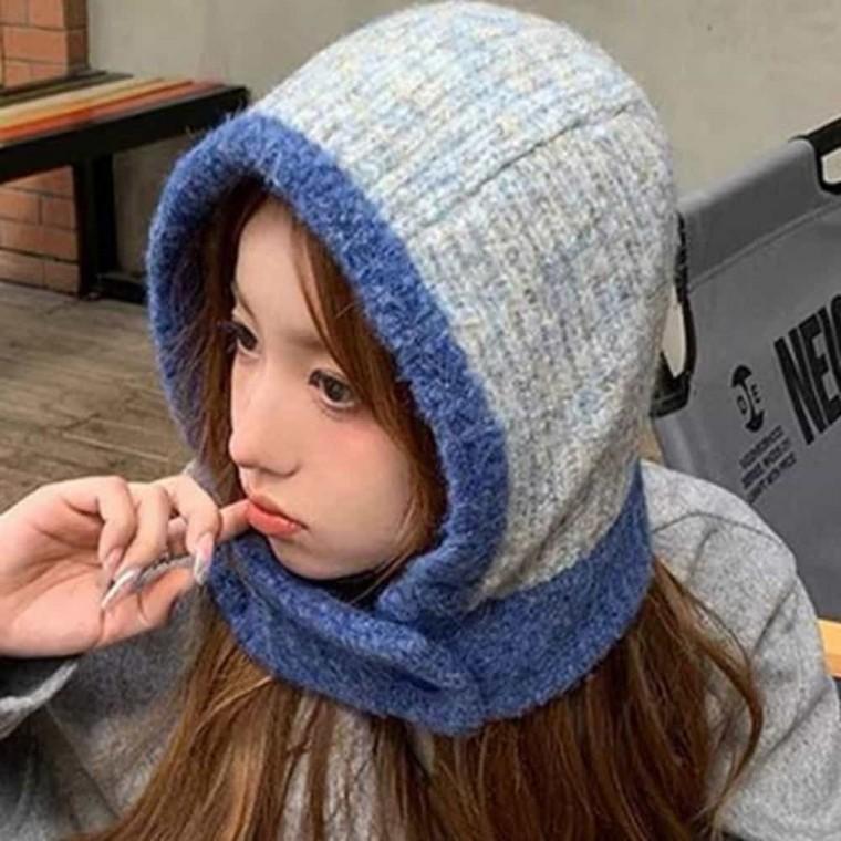 부 버튼 단추 겨울워머 여자넥워머 니트바라클라바