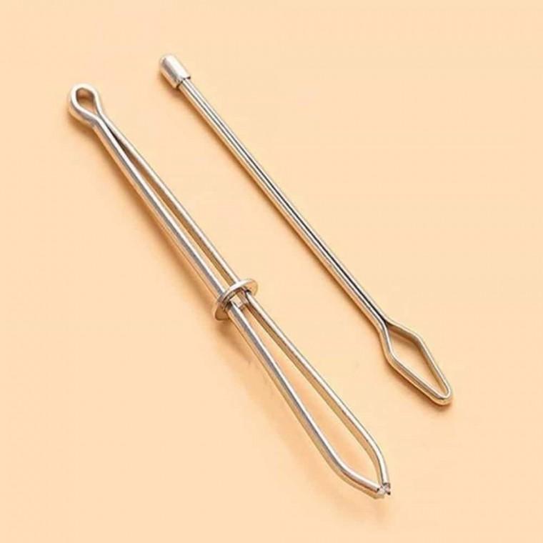 바지고무줄 꿰기 바늘 바지 고무줄넣기 바지 끈끼우개 허리 고무줄바늘 쪽집게형