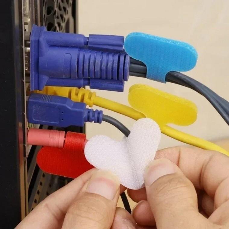 사이노텍 케이블라벨 정리 찍찍이 이름표 네임택 라벨지 케이블