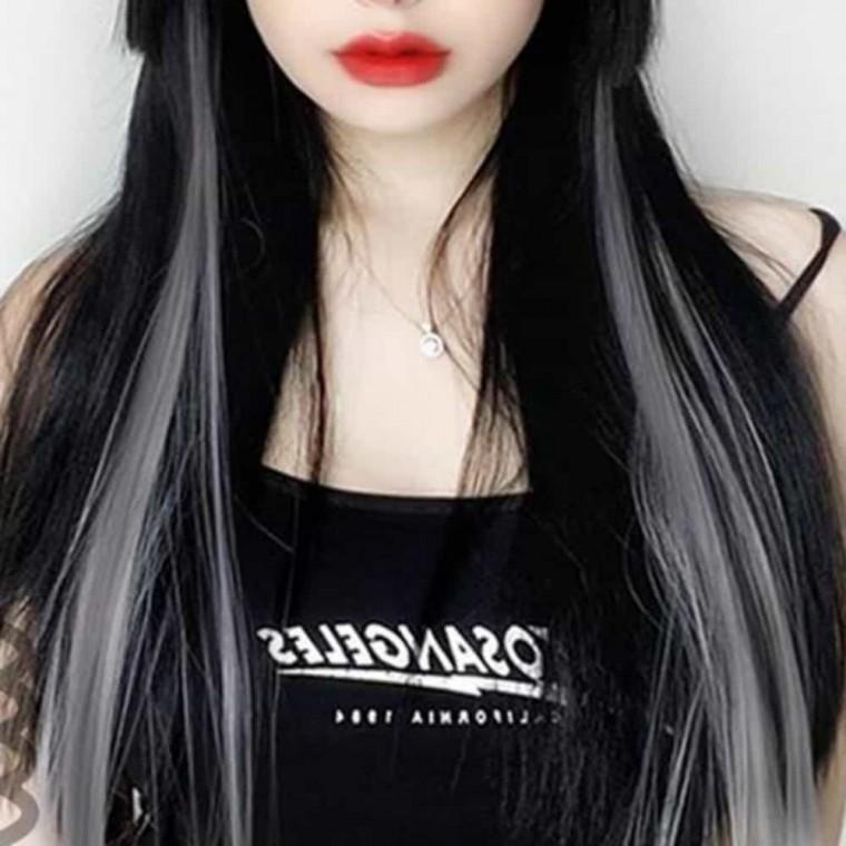 투톤 헤어 포인트 헤어연장 셀프붙임머리 단발머리붙임머리
