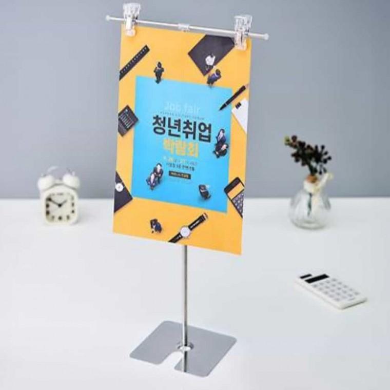 T자걸이 popt자걸이 브로셔거치대 t자걸이집게스탠드형