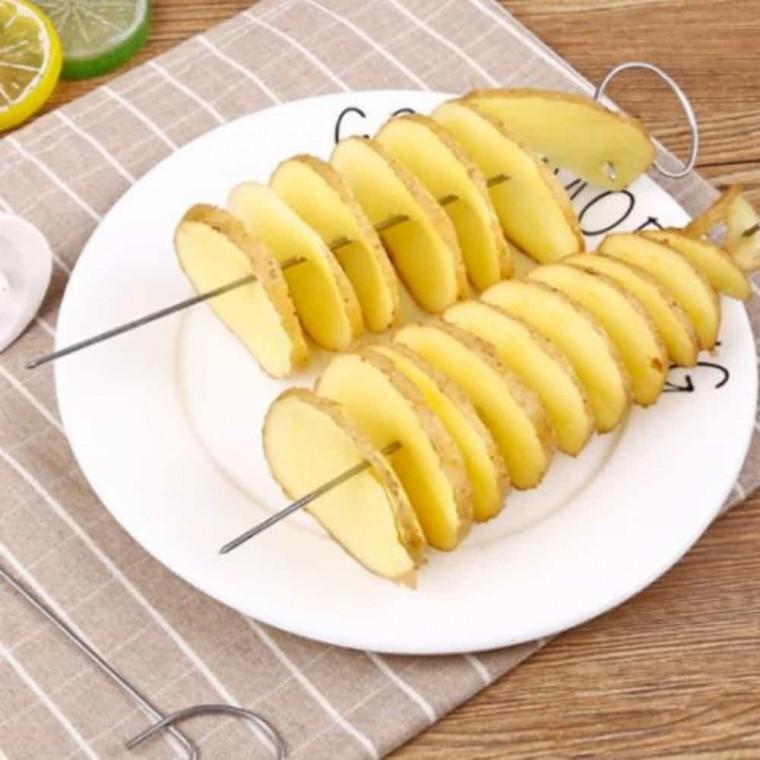 허리케인 회전 포 캠핑음식 감자깍는칼 감자슬라이서