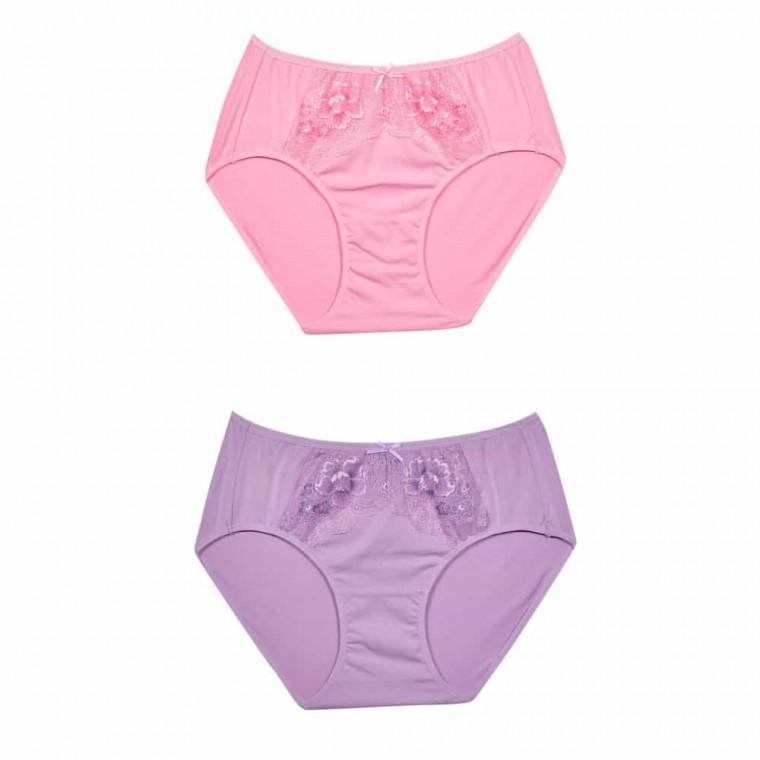 맥시 봉제라인 팬티 3매입 패턴무늬 햄라인팬티 여자속옷