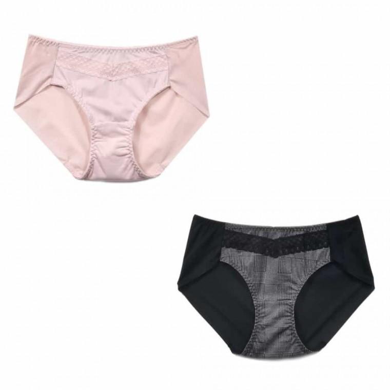 모던 체크 미디 삼각팬티 기본팬티 통기성팬티 데일리팬티