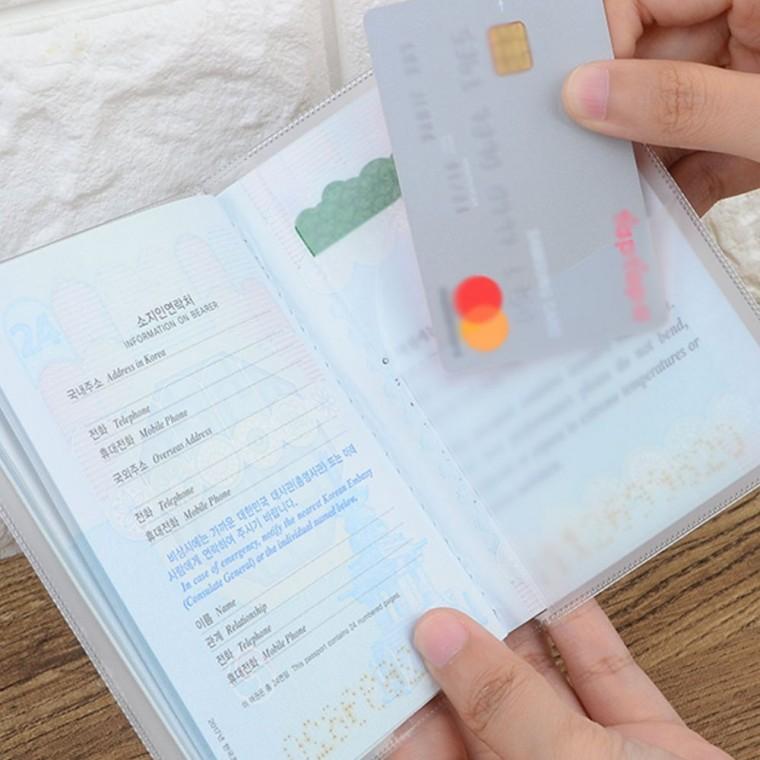 여권보호 여권 파우치 신분증 티켓 보관 여행 휴대 지퍼형 슬림