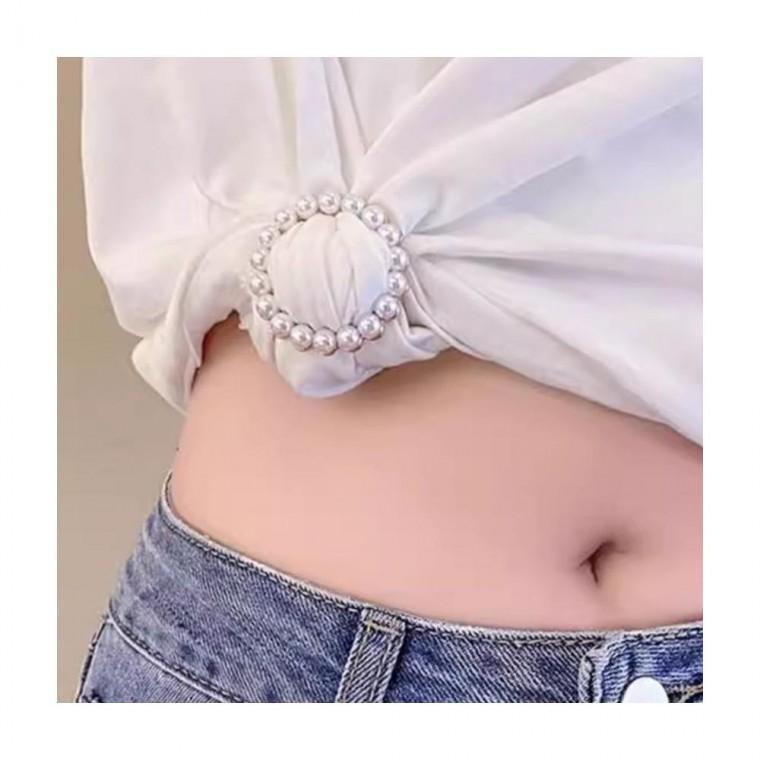루미나D 티셔츠 장식 매듭 머플러 스카프링 버클 데일리 외출복 캐주얼