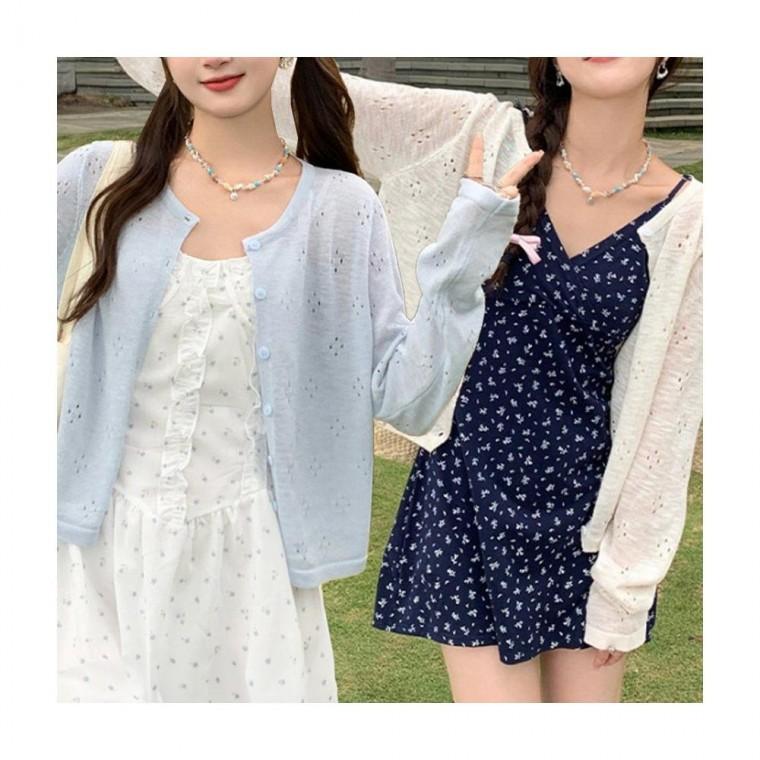 루미나D 가디건 여름 여성 얇은 긴팔 데일리 코디 외출복 일상착용