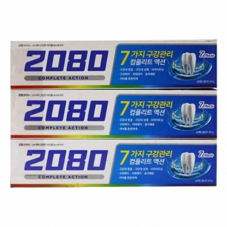 2080 쿨민트향치약 120g 3입 구취치약 구강치약 잇몸치약