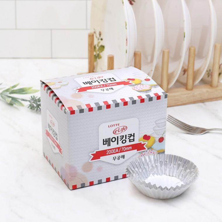 [이라이프] 은박 베이킹컵 200개입(7cm) 머핀컵 호일컵 일회용품 일회용용기