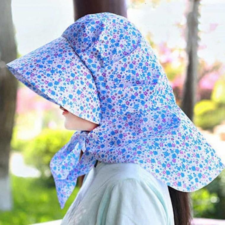 여성 넥커버 자외선차단 모자 밭일모자 비치모자 농촌모자