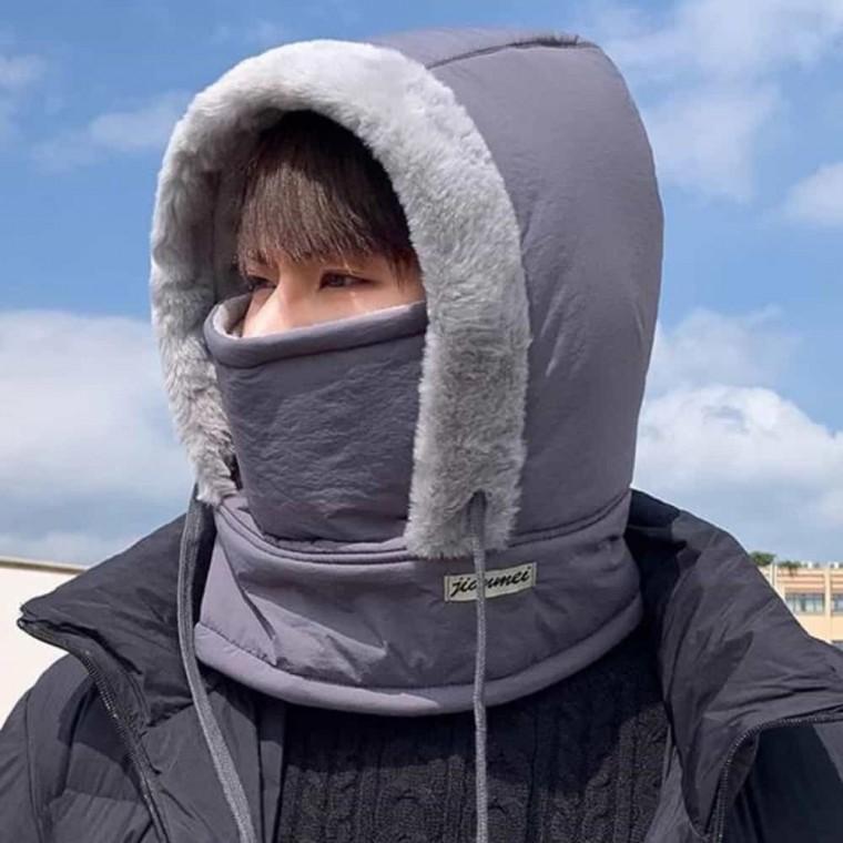 혹한기용 남녀공용 올인원 넥워머 귀달이방한모자 패딩넥워머 스키넥워머