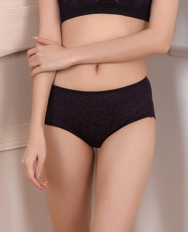 엠다인A 호피패턴 맥시팬티 레이스팬티 국산순면팬티