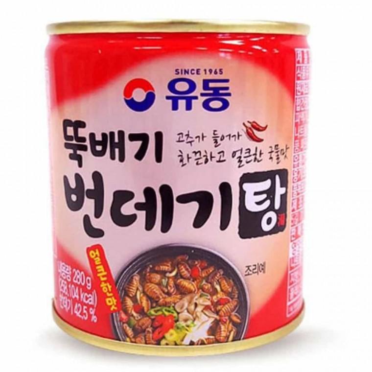 자연산 번데기탕 얼큰한 맛 통조림 캔 280g 통조림캔 캠핑음식 간식