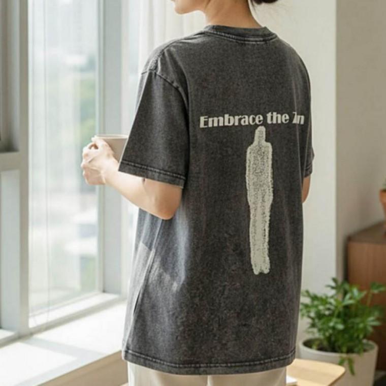 남녀공용 피그먼트 워싱 데일리 반팔 티셔츠 빈티지 오버핏반팔티
