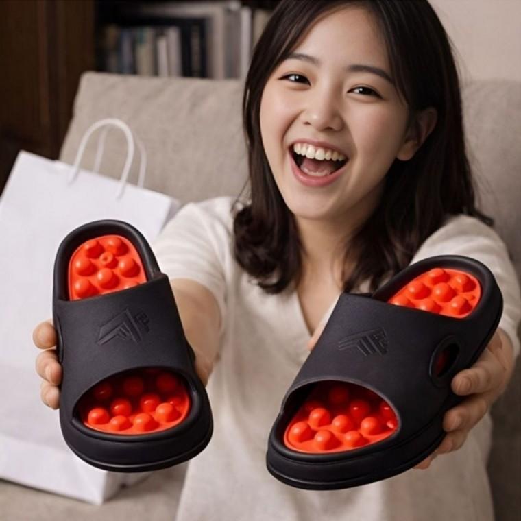 하루 1000번 발마사지 SOFT 쿠션 돌기 지압슬리퍼