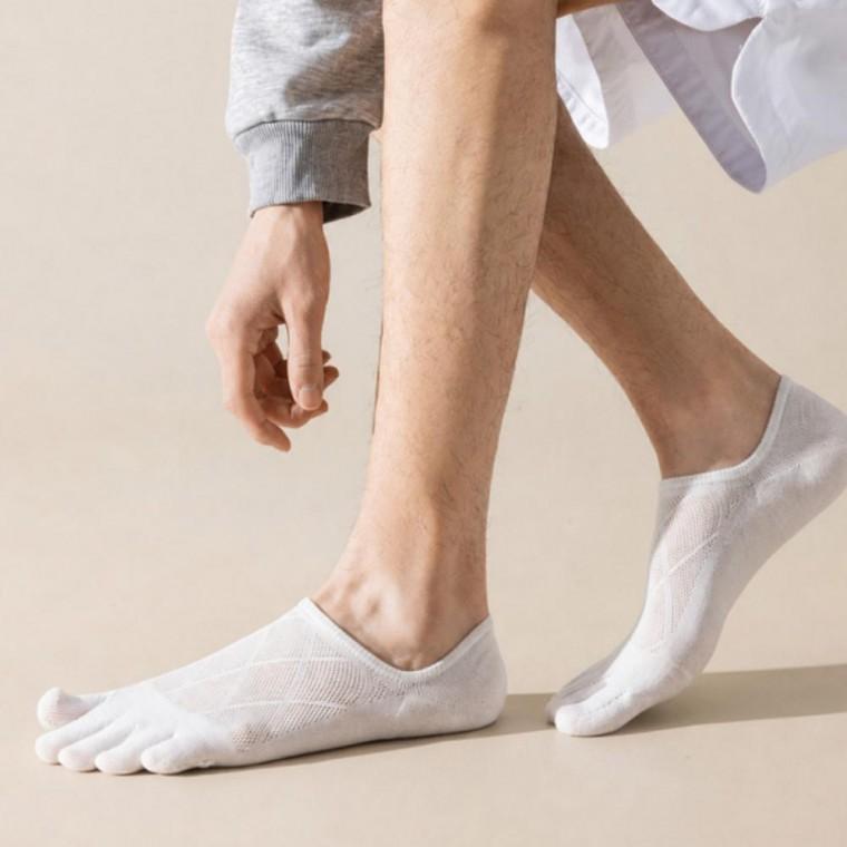 남성 벗겨짐 방지 메쉬 다이아 발가락 삭스 덧신 양말
