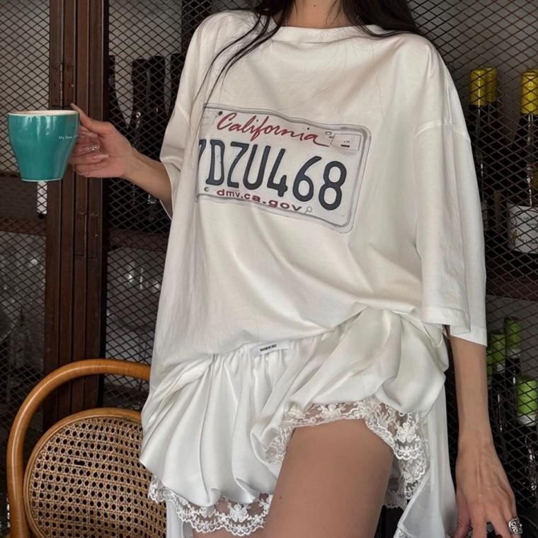 HL] 니트티 티셔츠 오버핏 루즈핏 브이넥티