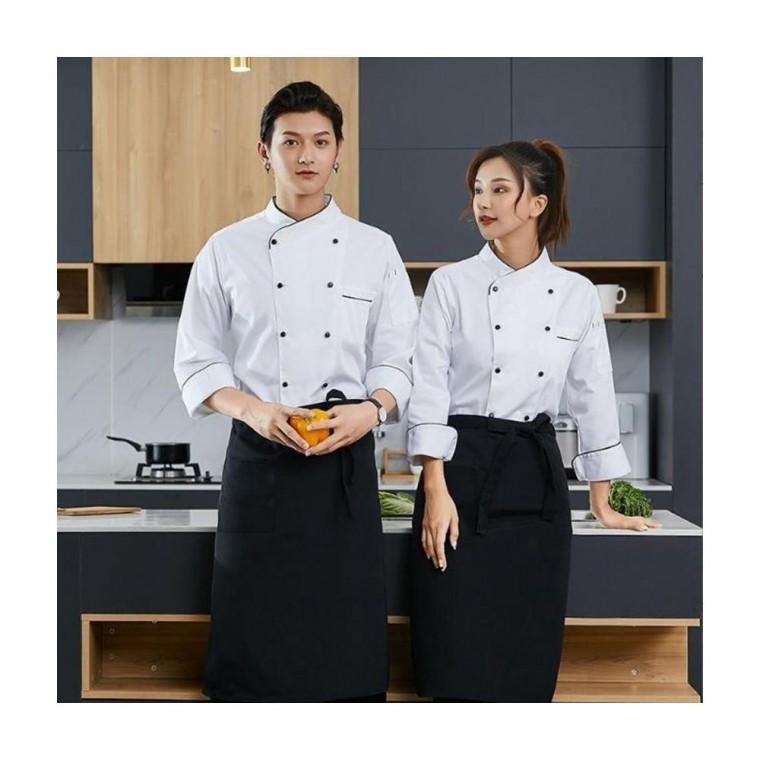 루미나D 전문 남녀공용 긴팔 요리사용 리사복 작업복 조 다용도 실생활용