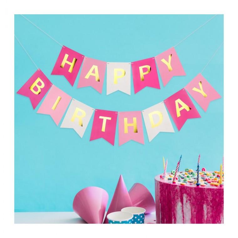 HAPPY BIRTHDAY 깃발 파티 축하 생일 인테리어 홈파티 이벤트 장식 가랜드