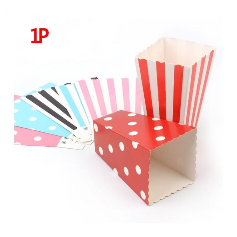 1P 접이식 사각 담기 컵 간식 꼬깔 종이컵 이벤트 생일 팝콘 행사 파티