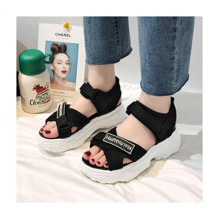 루미나D 샌들 6cm 여성 쿠션 스트랩샌들 발편한 크로스 데일리 외출 보행 신발 착용용