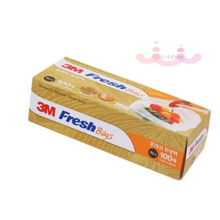 3M 위생백 미니 17x25cm 100P 음식물비닐 일회용비닐봉지소 냉장고비닐
