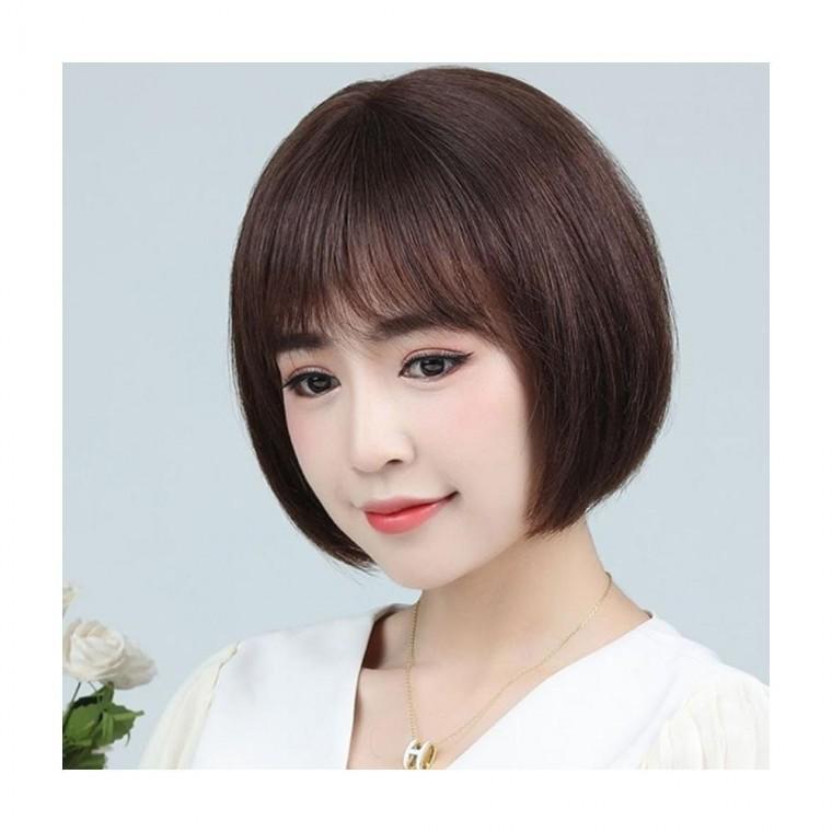 루미나D 자연스러운 단발 여성 풀가발 헤어스타일 숏컷 촬영용 가정 미용 피부 관리용품